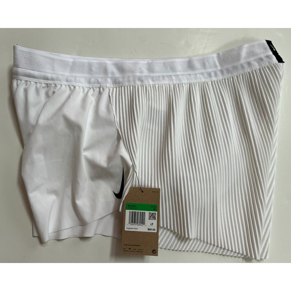 Nike Women's Dri-Fit Adv Aeroswift 3" Running Shorts FN2328-100 White XL NWT - Picture 9 of 16